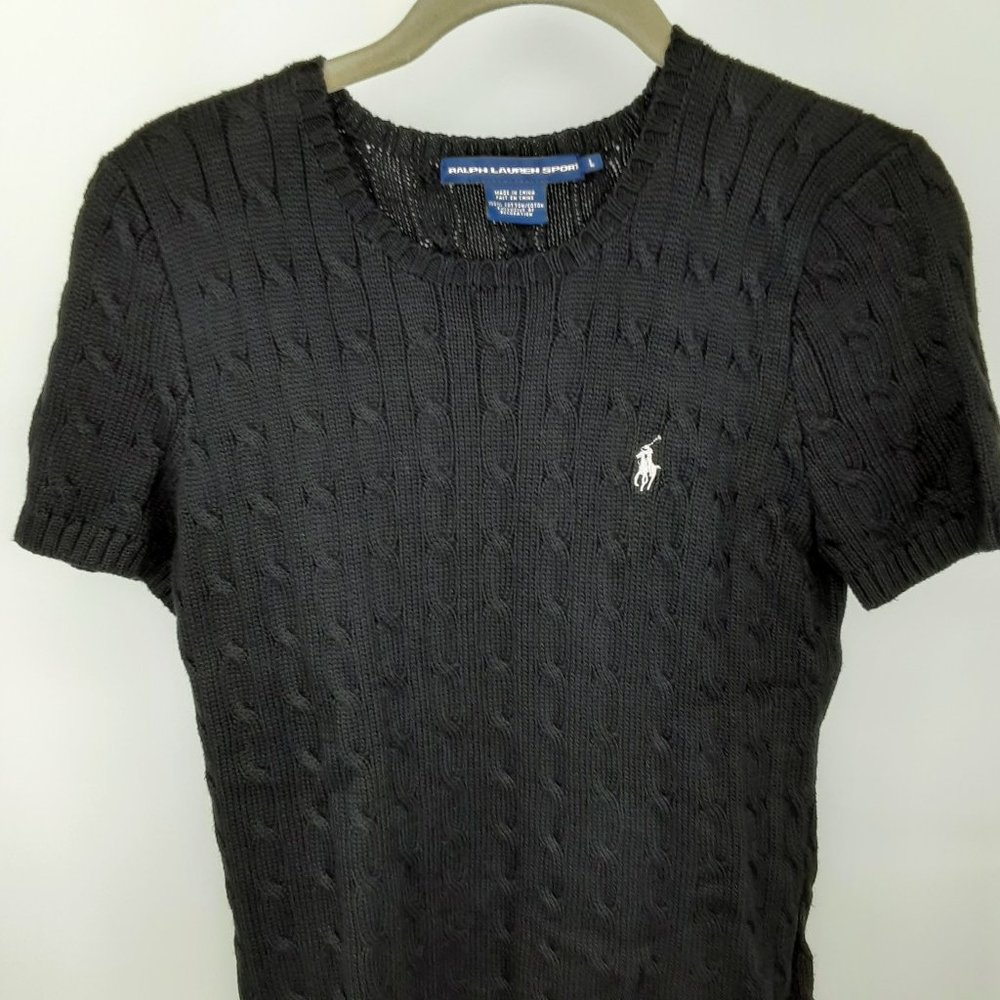 RALPH LAUREN LARGE CABLE KNIT SWEATER TOP CLASSIC